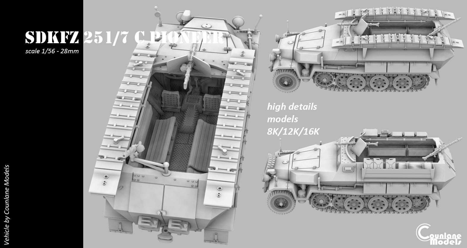 Counlane Sdkfz 251/7 C Pioneer - Halftrack (Germany, WWII)