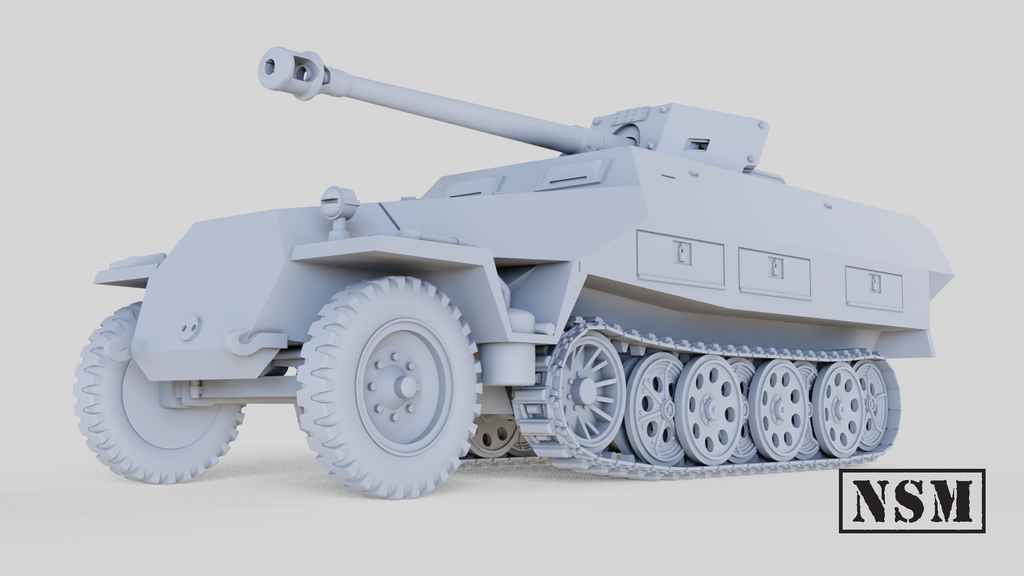 NSM Halftrack 251/22 D with 75 mm anit tank gun (Germany, WW2)