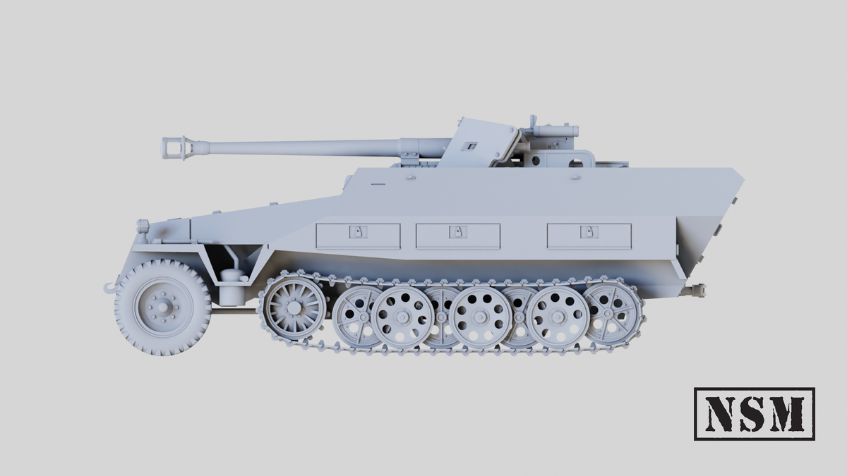 NSM Halftrack 251/22 D with 75 mm anit tank gun (Germany, WW2)