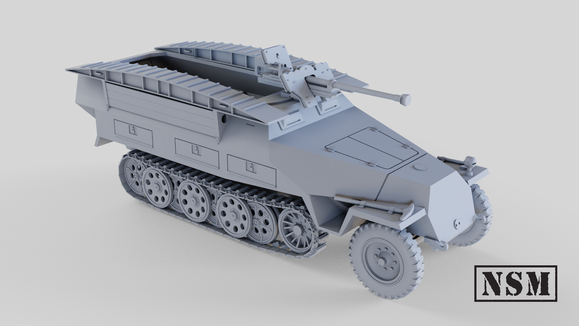 NSM Halftrack 251/7 D with with Panzerbuchse (Germany, WW2)