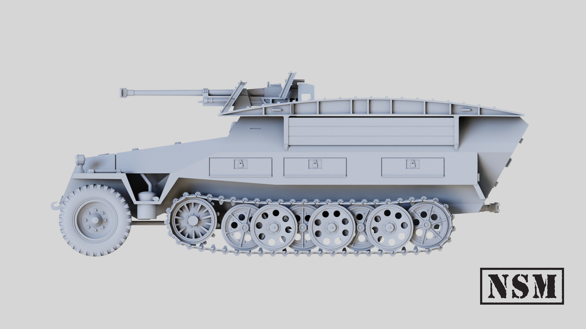 NSM Halftrack 251/7 D with with Panzerbuchse (Germany, WW2)
