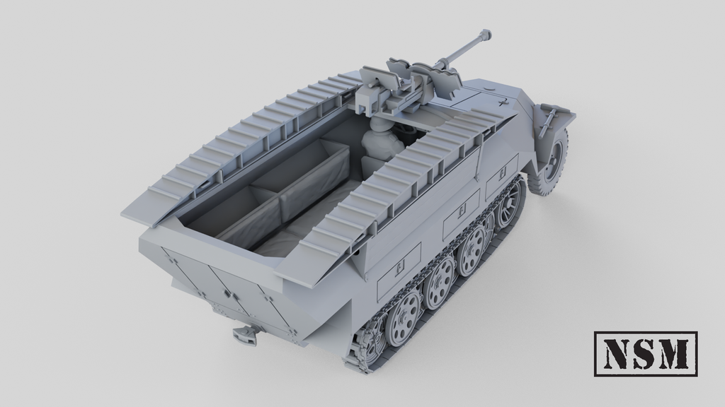 NSM Halftrack 251/7 D with with Panzerbuchse (Germany, WW2)