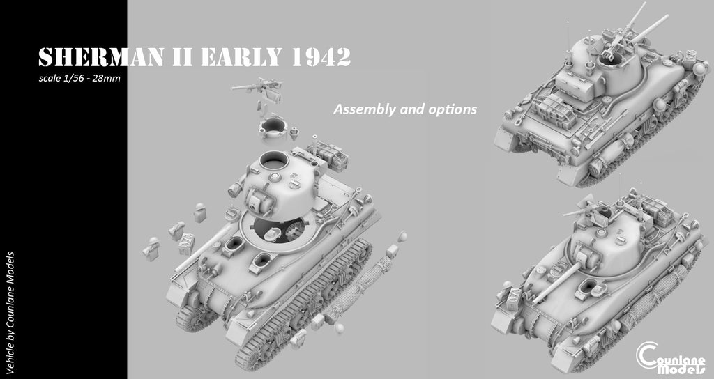 Counlane SHERMAN II early DV Hull 1942 (UK, WW2)