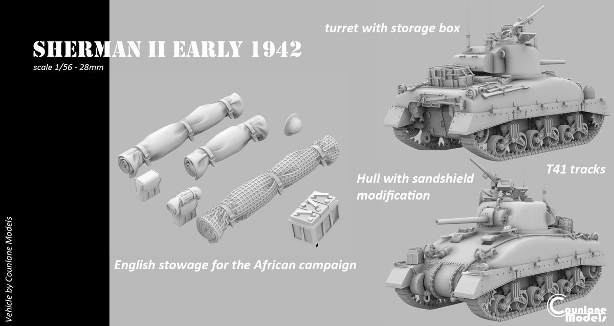 Counlane SHERMAN II early DV Hull 1942 (UK, WW2)
