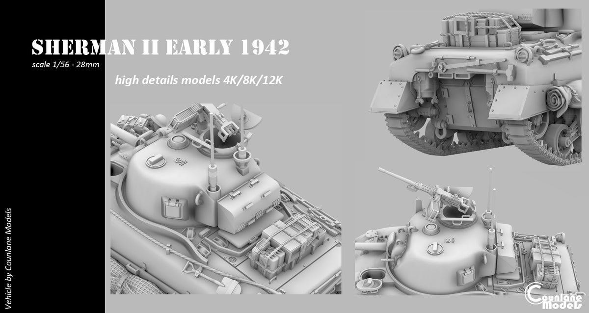 Counlane SHERMAN II early DV Hull 1942 (UK, WW2)