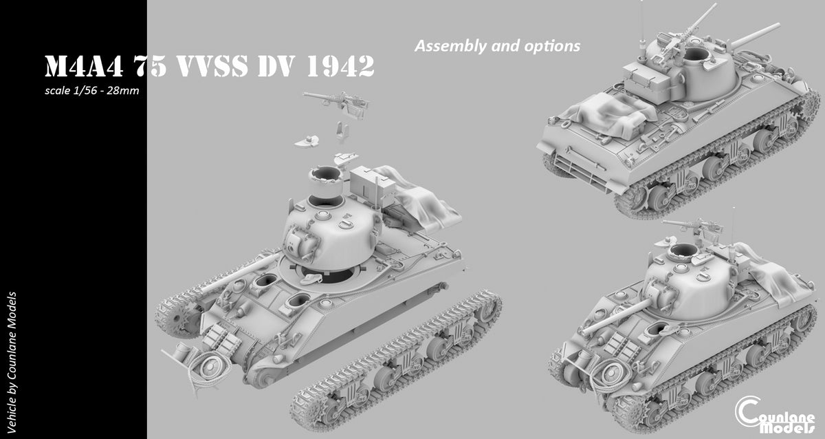 Counlane Sherman M4A4 75 VVSS DV  (UK, WW2)