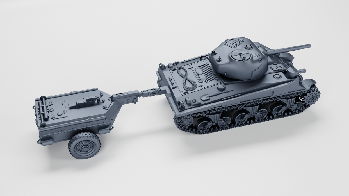 WG3D Sherman Crocodile M4A4 + Trailer (US, WW2)