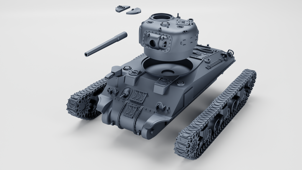 WG3D Sherman Crocodile M4A4 + Trailer (US, WW2)