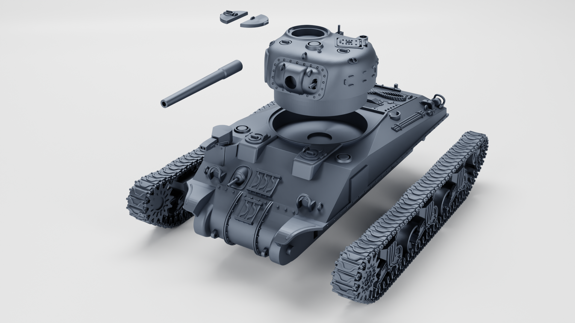 WG3D Sherman Crocodile M4A4 + Trailer (US, WW2)