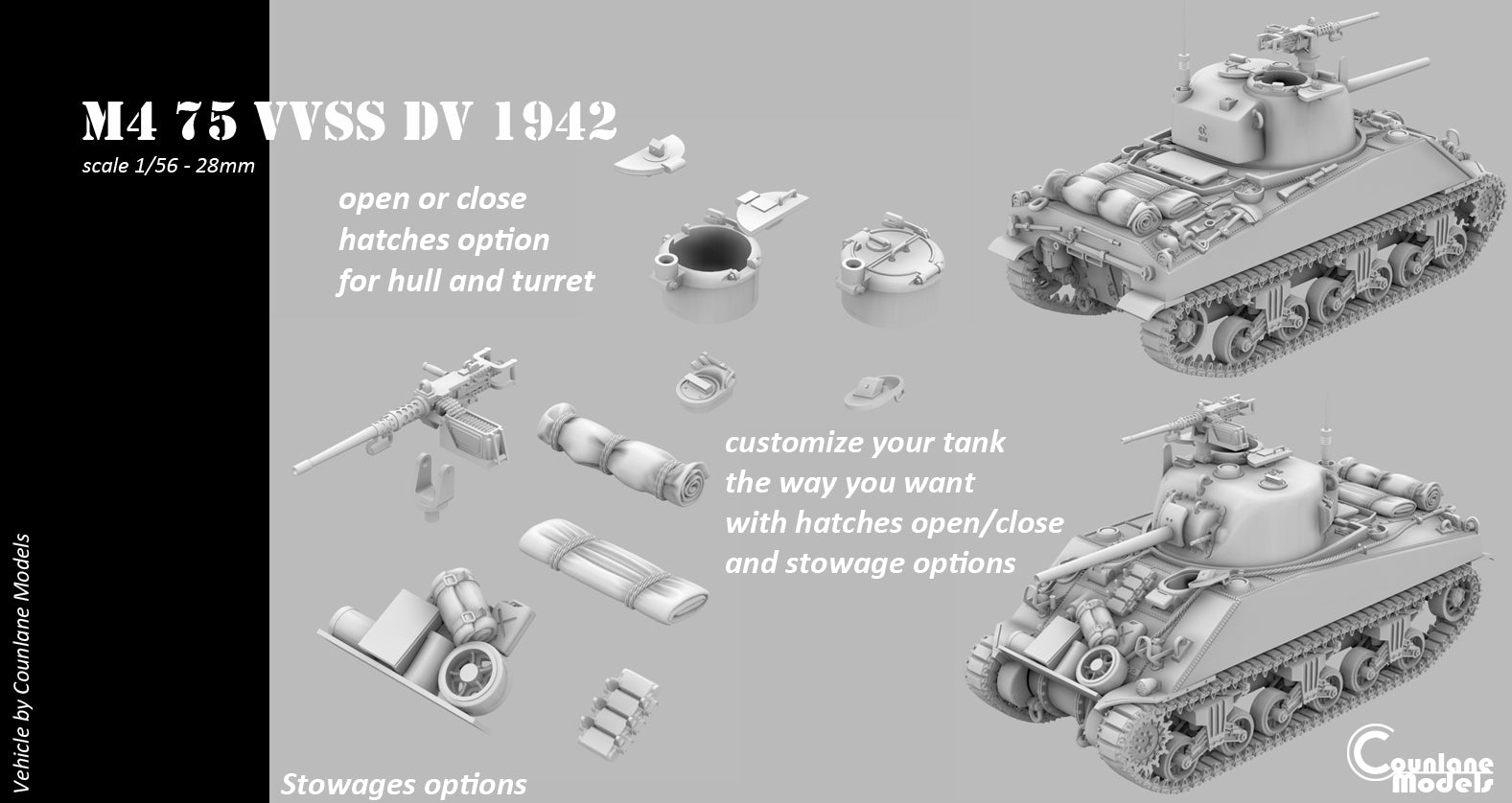Counlane Sherman M4 75 VVSS DV (USA, WW2)