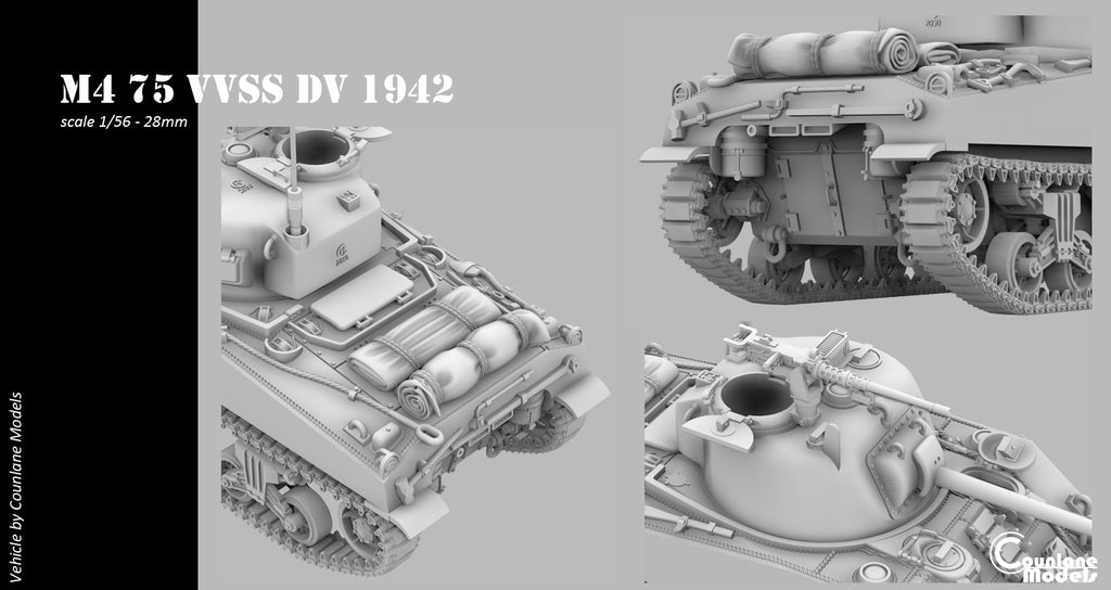 Counlane Sherman M4 75 VVSS DV (USA, WW2)