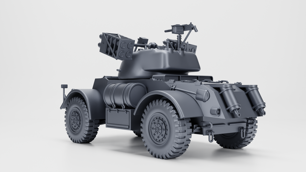 WG3D Staghound Mk.I with Landmattress (8 Rockets) (US, WW2)
