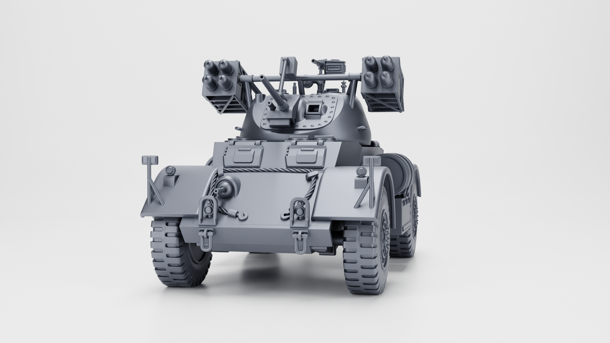 WG3D Staghound Mk.I with Landmattress (8 Rockets) (US, WW2)