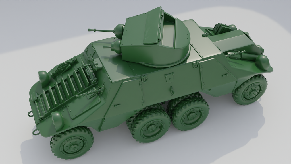 WG3D Steyr ADGZ Armored Car (8 Rad) + 2 Tankmen (Austria, Germany, WW2)
