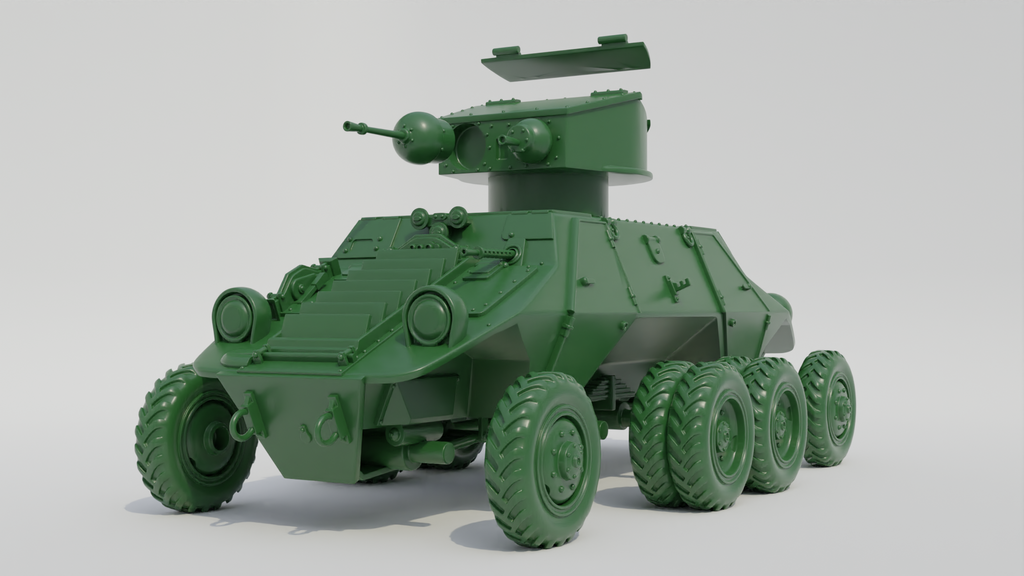WG3D Steyr ADGZ Armored Car (8 Rad) + 2 Tankmen (Austria, Germany, WW2)