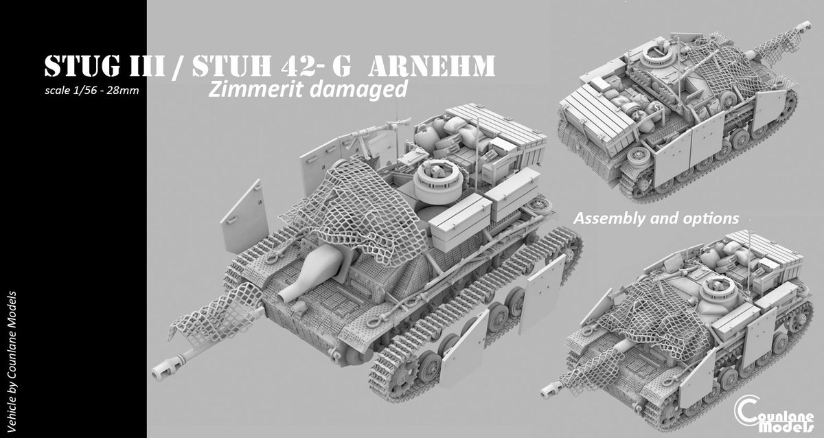 Counlane Stug III / Stuh 42 G Arnehm Zimmerit Damage (Germany, WW2)
