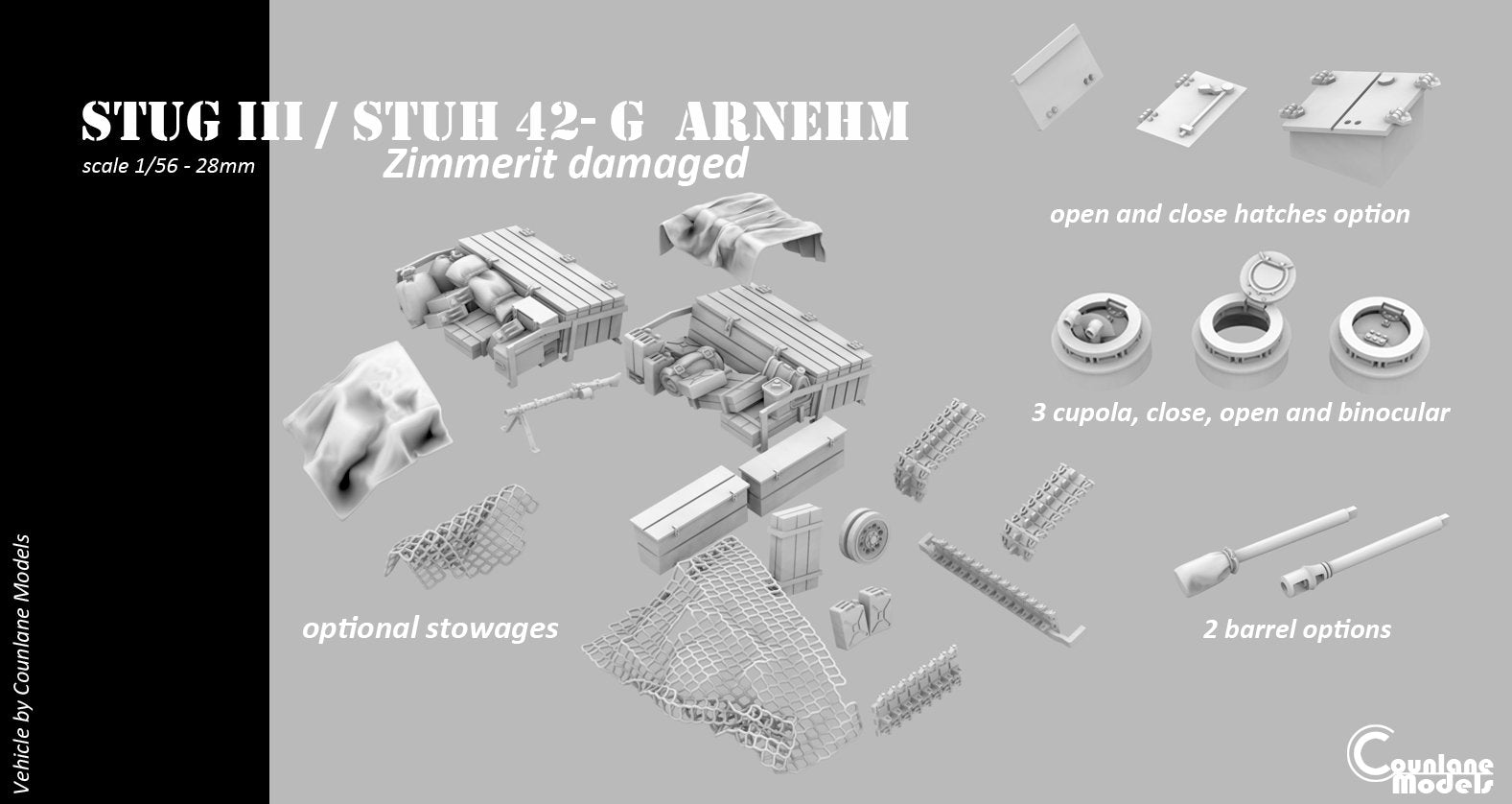 Counlane Stug III / Stuh 42 G Arnehm Zimmerit Damage (Germany, WW2)