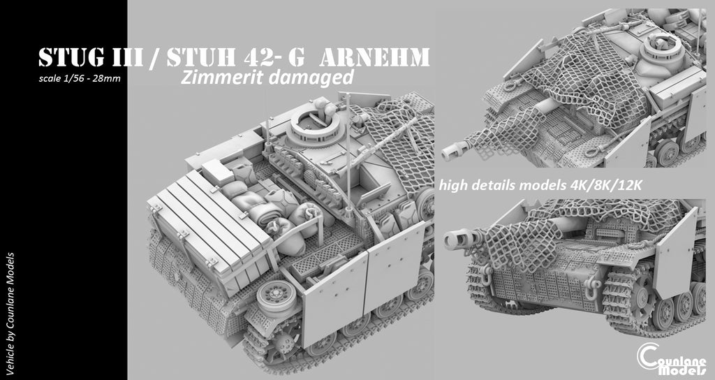Counlane Stug III / Stuh 42 G Arnehm Zimmerit Damage (Germany, WW2)