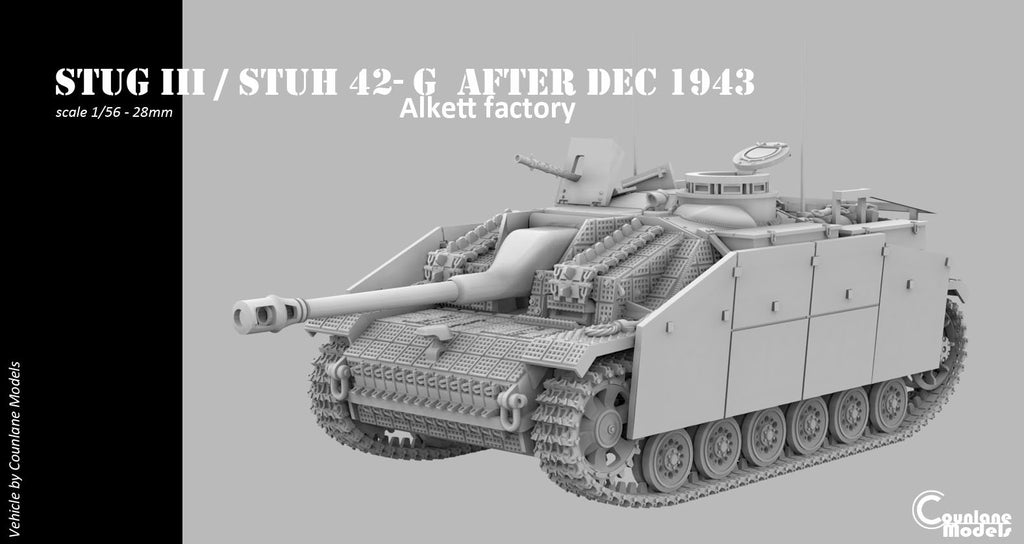 Counlane Stug III/StuH 42 G after dec-1943 ALKETT factory (Germany, WW2)
