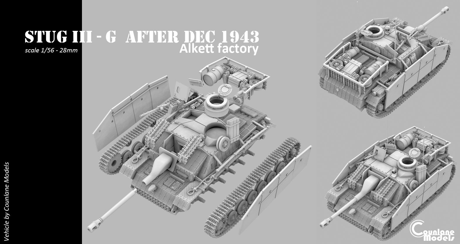 Counlane Stug III/StuH 42 G after dec-1943 ALKETT factory (Germany, WW2)