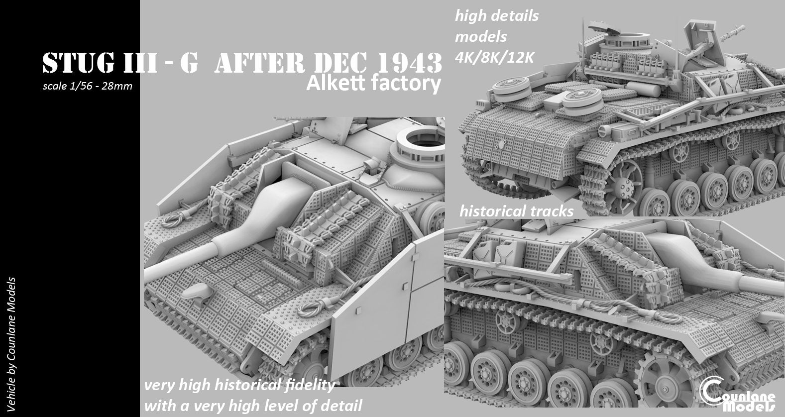 Counlane Stug III/StuH 42 G after dec-1943 ALKETT factory (Germany, WW2)