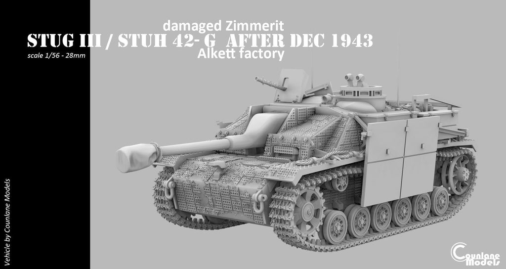 Counlane Stug III/StuH 42 G after dec-1943 ALKETT factory (Germany, WW2)