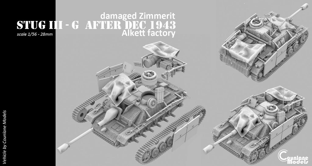 Counlane Stug III/StuH 42 G after dec-1943 ALKETT factory (Germany, WW2)
