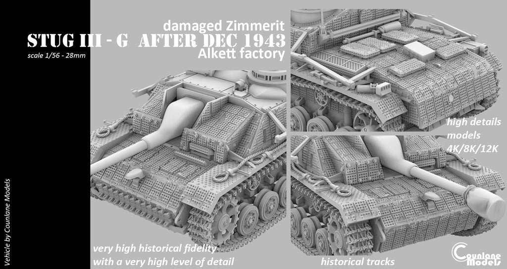 Counlane Stug III/StuH 42 G after dec-1943 ALKETT factory (Germany, WW2)