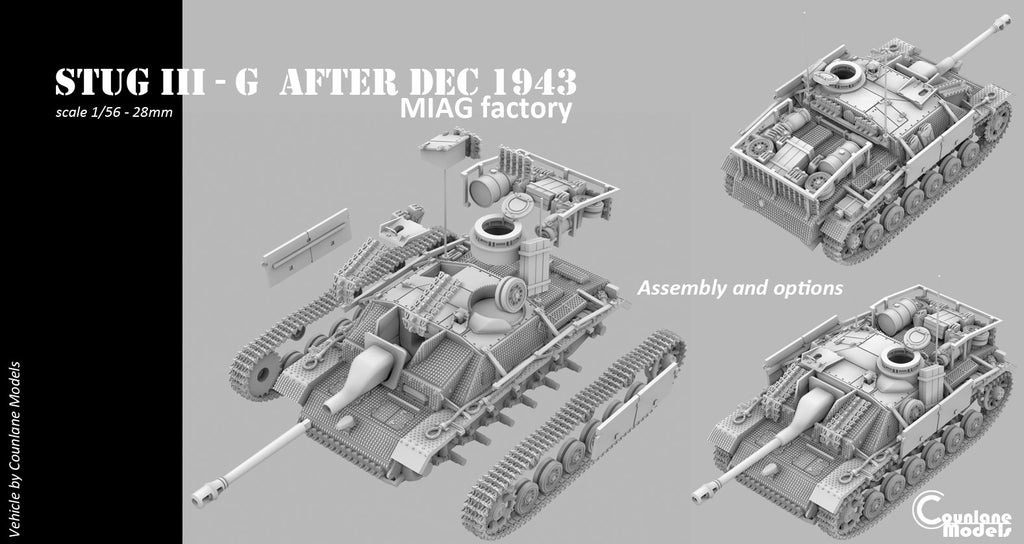 Counlane Stug III/StuH 42 G after dec-1943 MIAG factory (Germany, WW2)