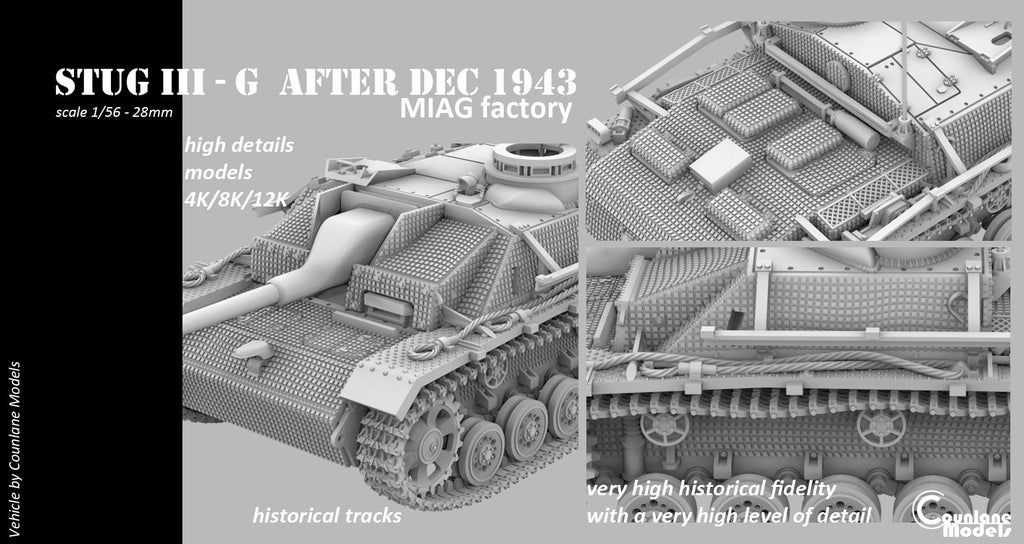Counlane Stug III/StuH 42 G after dec-1943 MIAG factory (Germany, WW2)