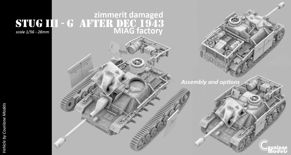 Counlane Stug III/StuH 42 G after dec-1943 MIAG factory (Germany, WW2)