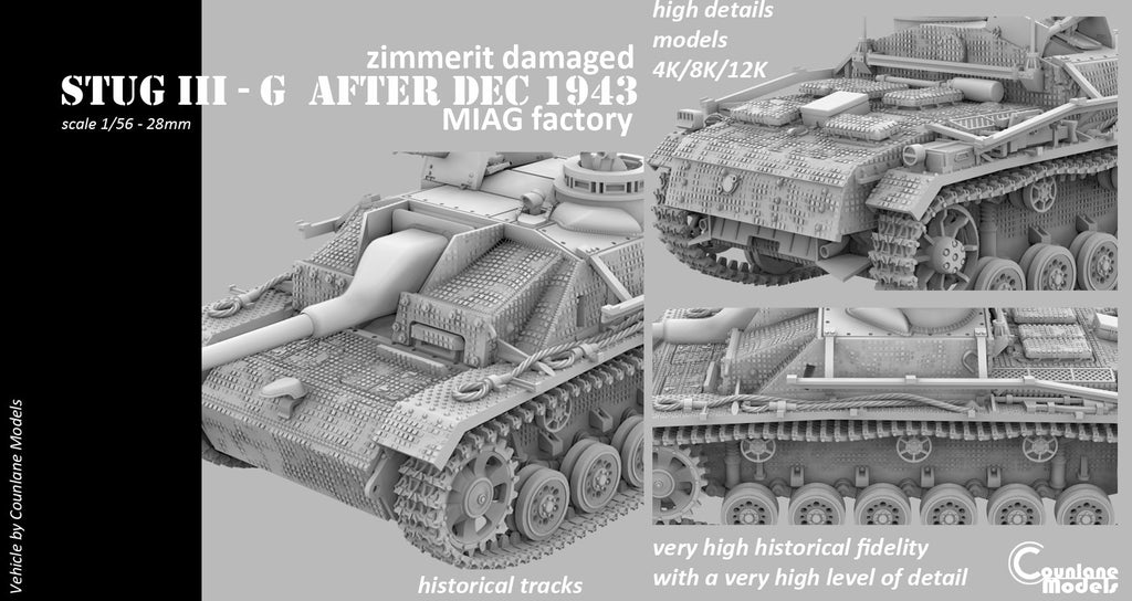 Counlane Stug III/StuH 42 G after dec-1943 MIAG factory (Germany, WW2)