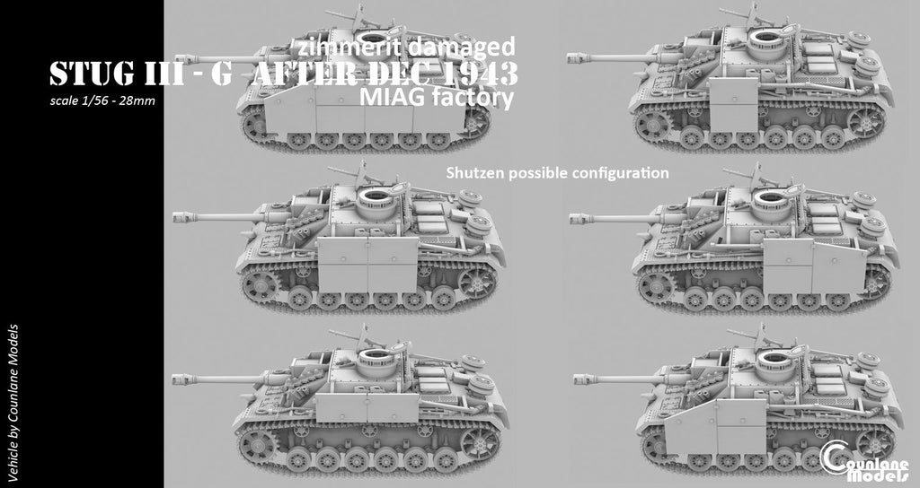 Counlane Stug III/StuH 42 G after dec-1943 MIAG factory (Germany, WW2)
