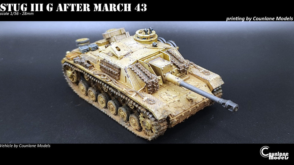 Counlane Stug III G after march-1943 (Germany, WW2)