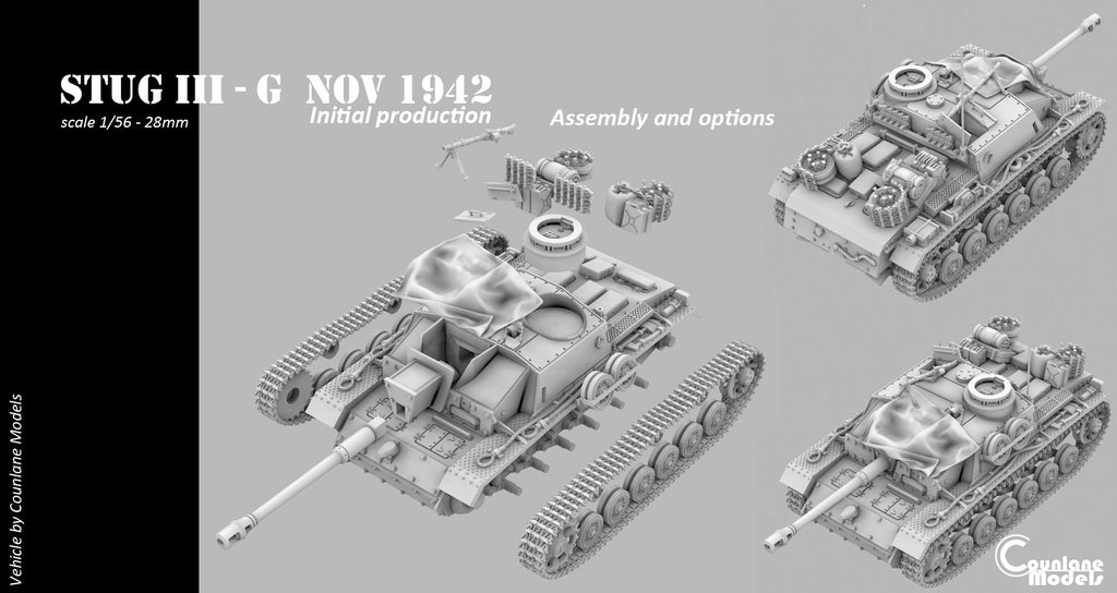 Counlane Stug III G after nov-1942 (Germany, WW2)