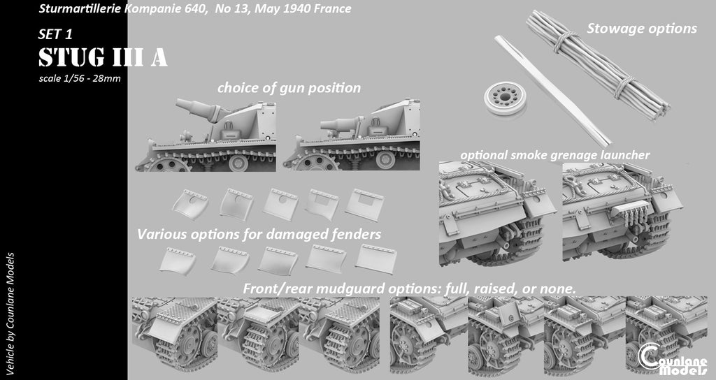 Counlane Stug III A 1940 set 1 (Germany, WW2)