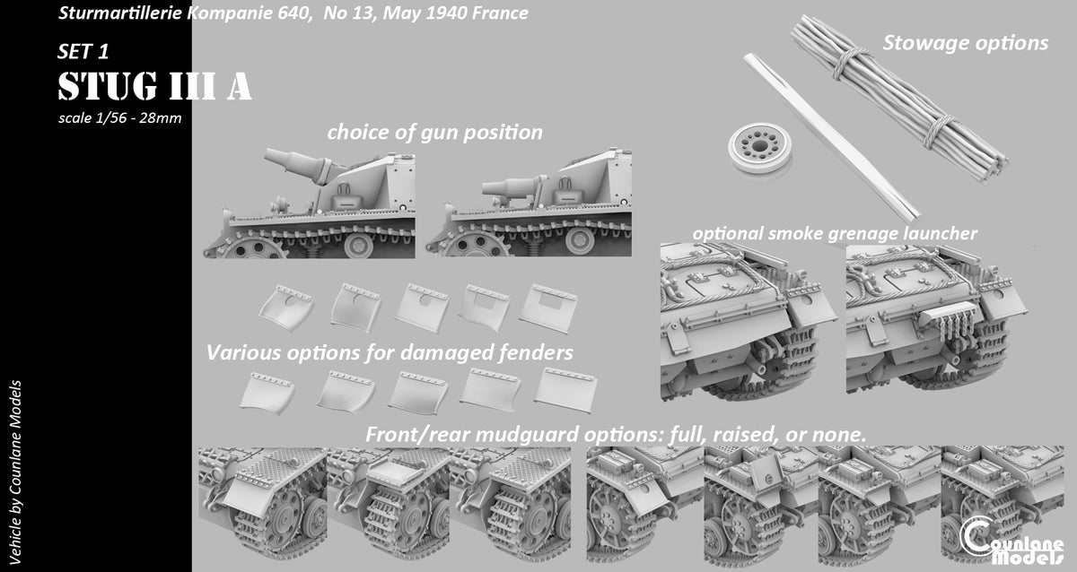 Counlane Stug III A 1940 set 1 (Germany, WW2)