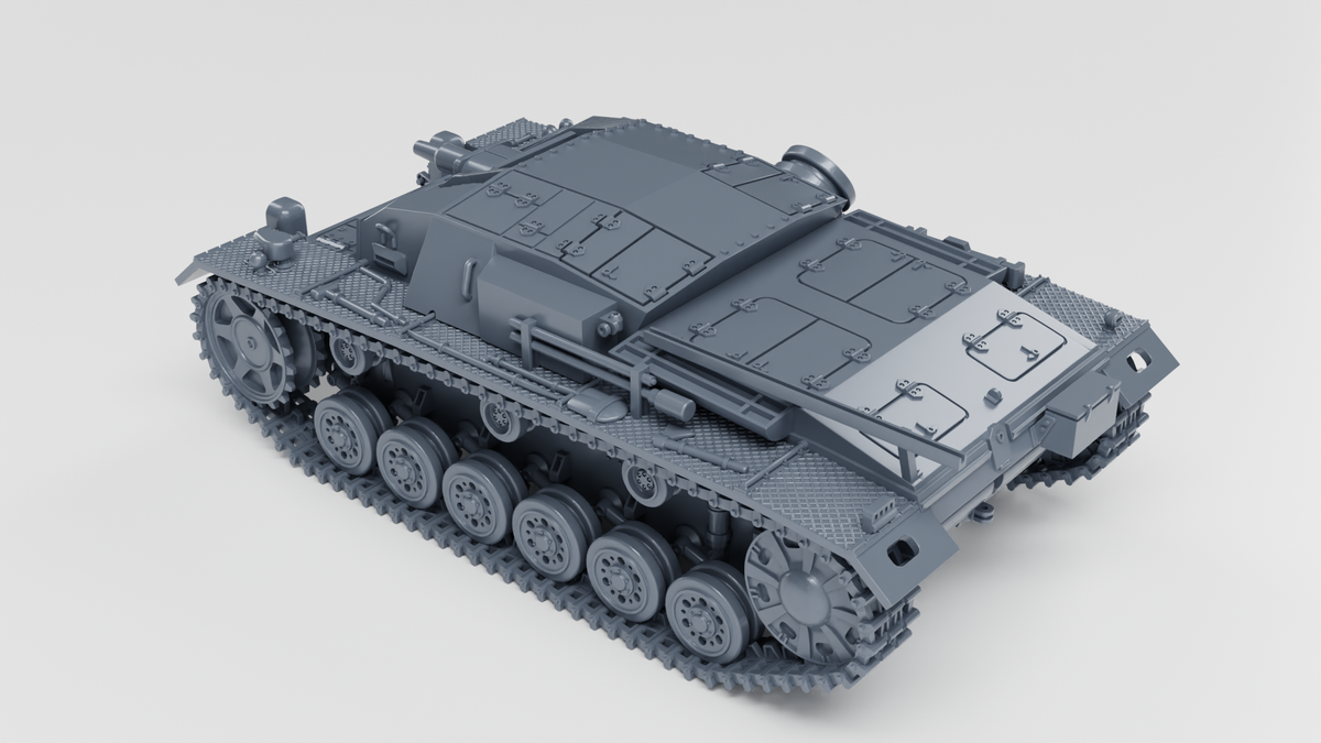 WG3D StuG III Ausf.B + 3 Tankmen (Germany, WW2)