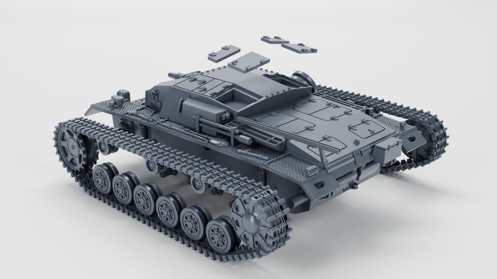 WG3D StuG III Ausf.B + 3 Tankmen (Germany, WW2)