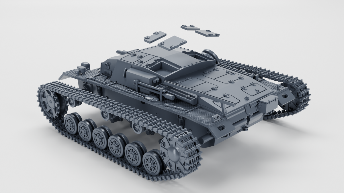 WG3D StuG III Ausf.B + 3 Tankmen (Germany, WW2)