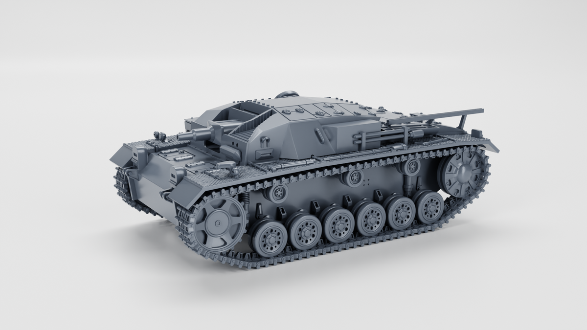 WG3D StuG III Ausf.B + 3 Tankmen (Germany, WW2)