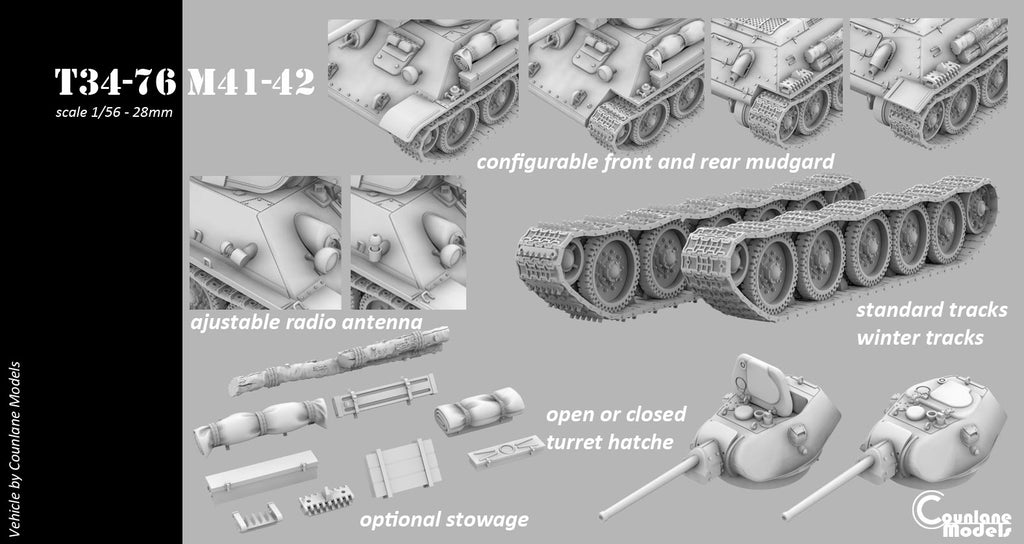 Counlane T34-76 M41-42 1942 (Soviet, WW2)
