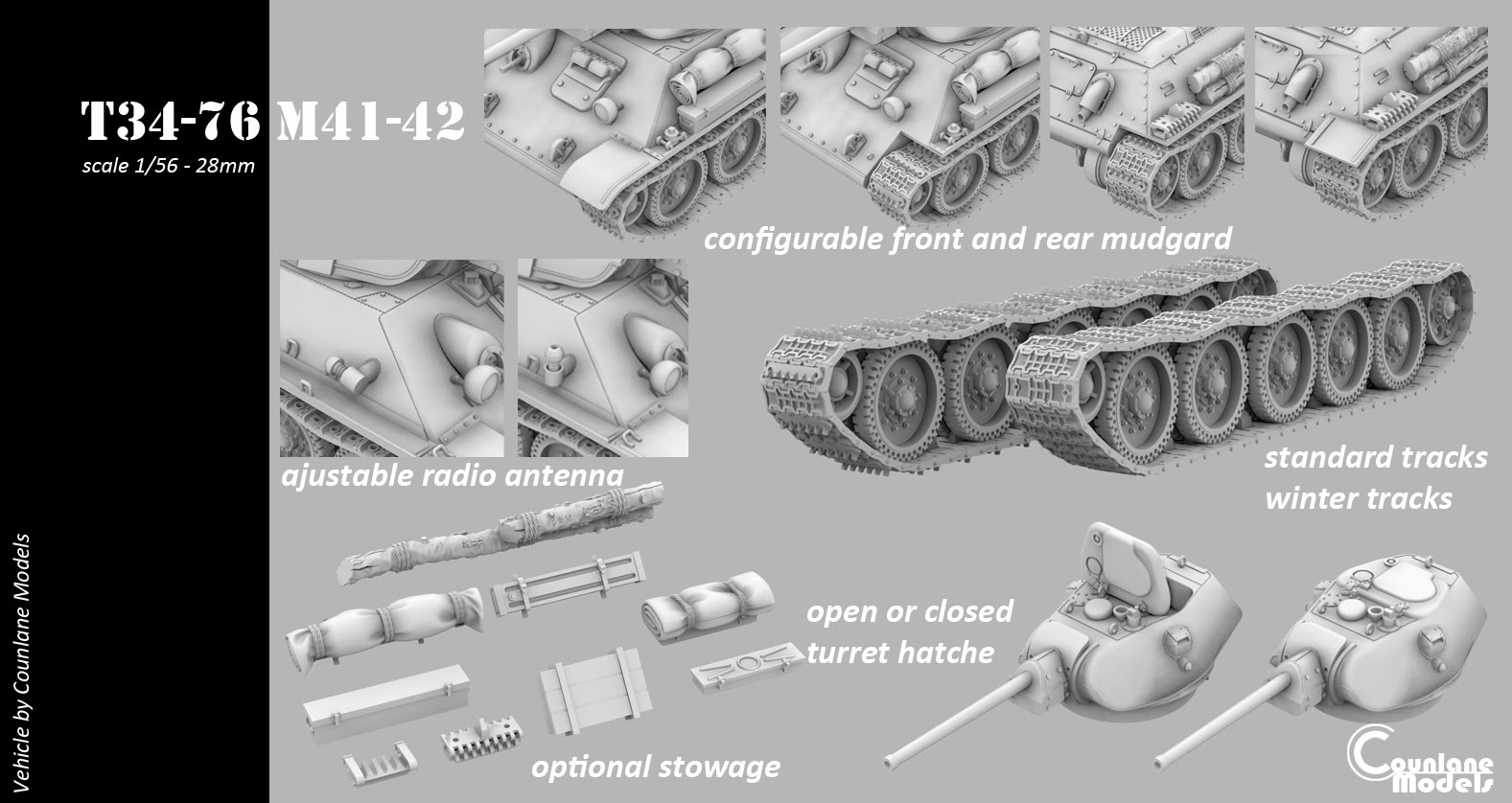 Counlane T34-76 M41-42 1942 (Soviet, WW2)