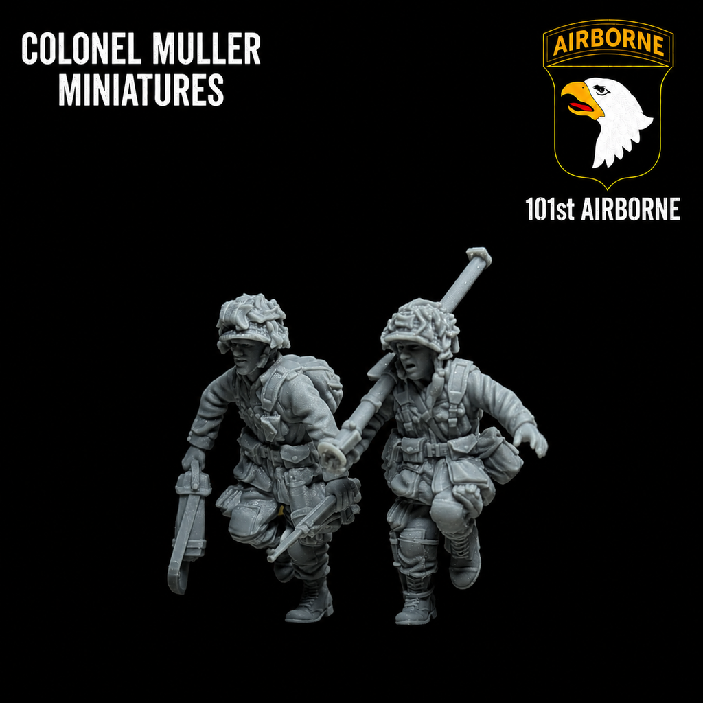Col. Muller US AIRBORNE BAZOOKA TEAM ON THE MOVE