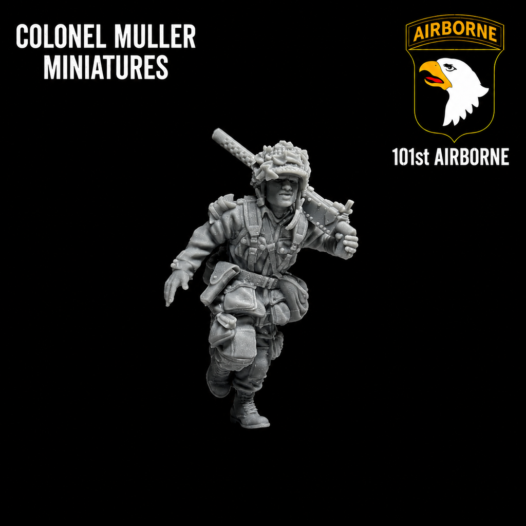 Col.Muller US AIRBORNE BROWNING 1919 MMG ON THE MOVE