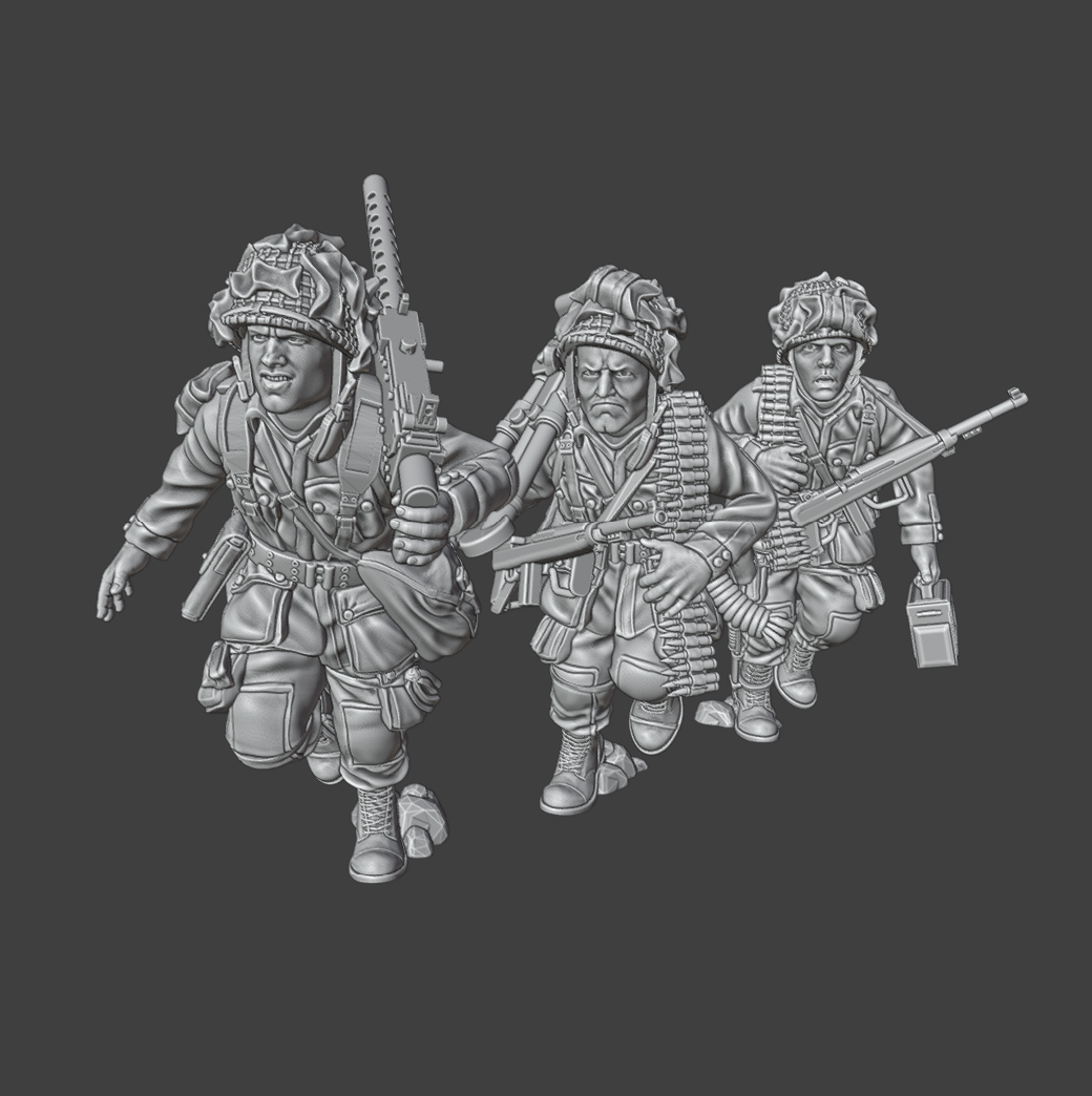 Col.Muller US AIRBORNE BROWNING 1919 MMG ON THE MOVE