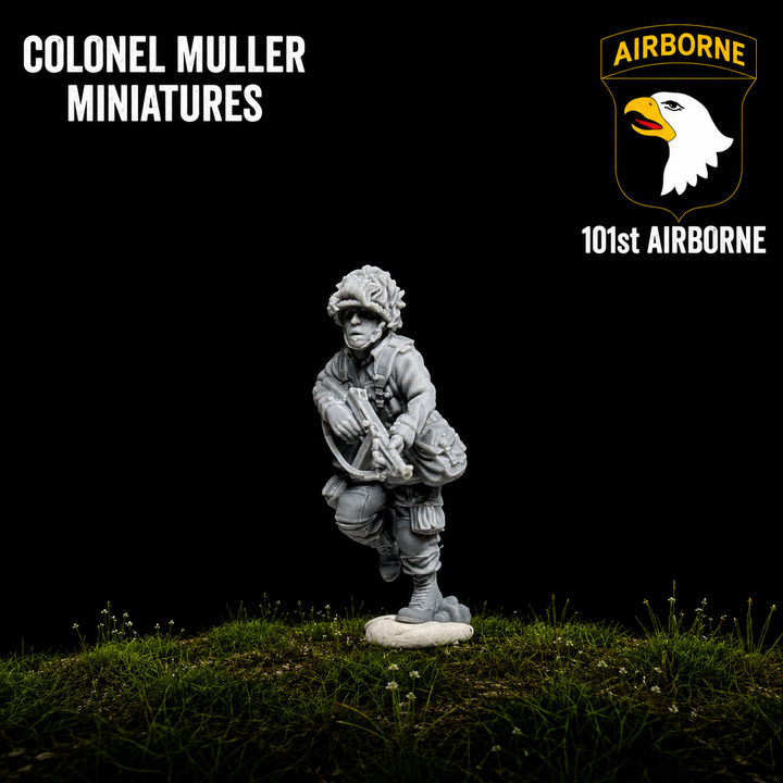 Col. Muller US Airborne Running SMG