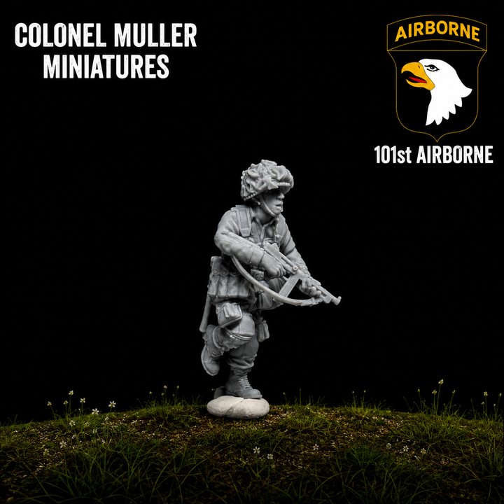 Col. Muller US Airborne Running SMG