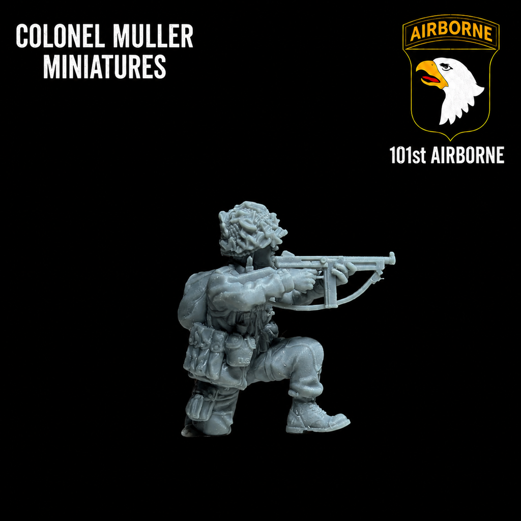 Col. Muller US AIRBORNE SMG FIRING JACK