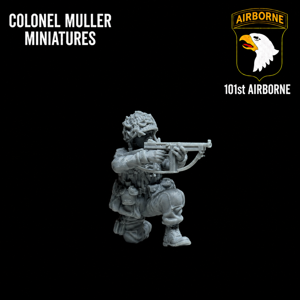 Col. Muller US AIRBORNE SMG FIRING JACK